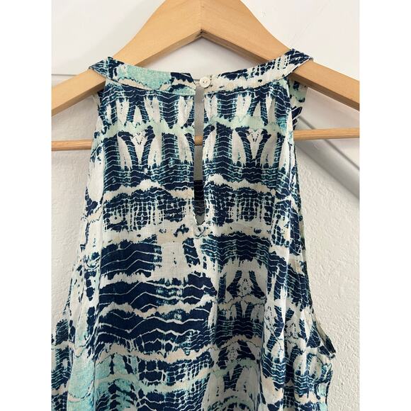 Nicole Miller 100% Linen Tank Dress Womens Medium Boho Coastal Beach Resort - Picture 9 of 15